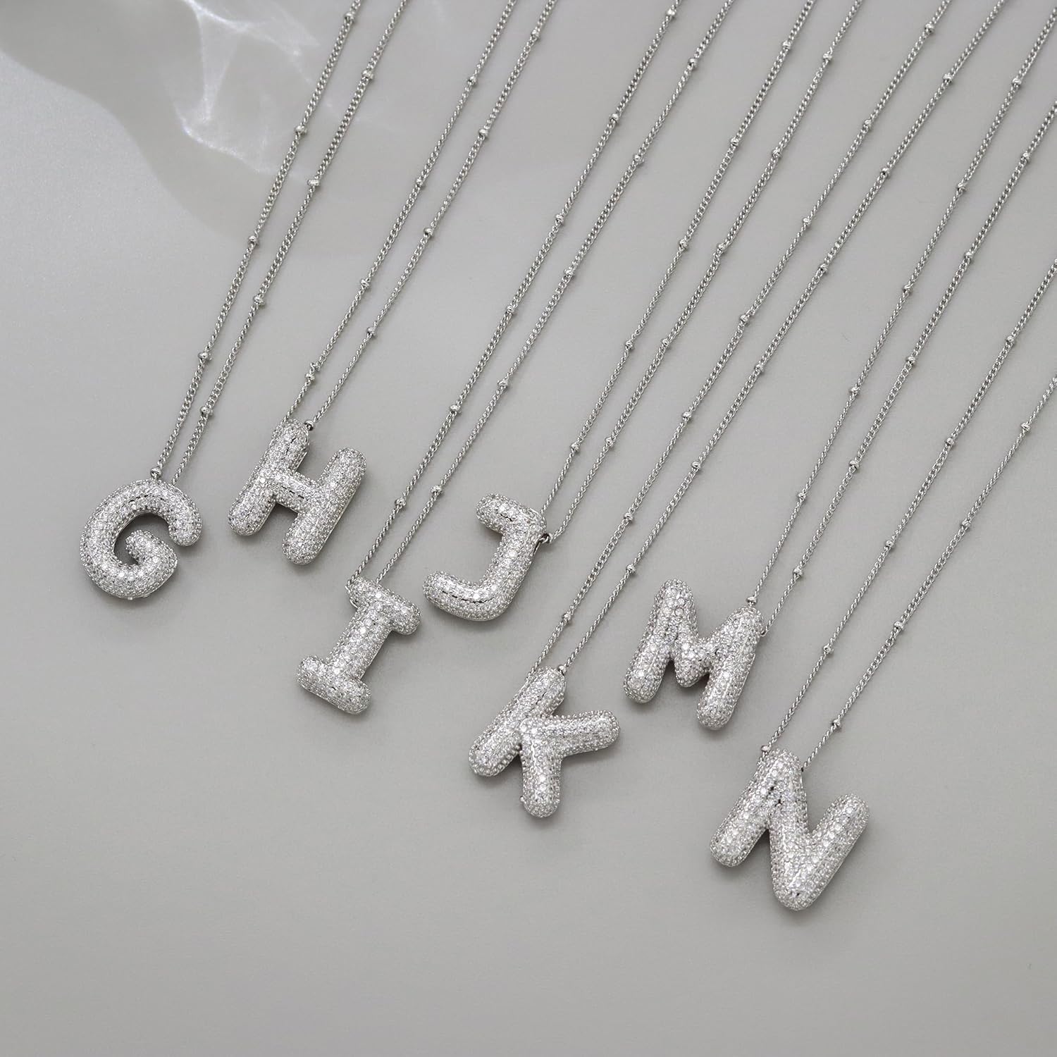 AILUOR Balloon Letter Necklace Gold for Women, Charm A-Z Balloon Initial Letter Pendant Zirconia Inlaid Necklaces Chunky Alphabet Name Pendant Necklace Personalized Gifts Jewelry - Image 7