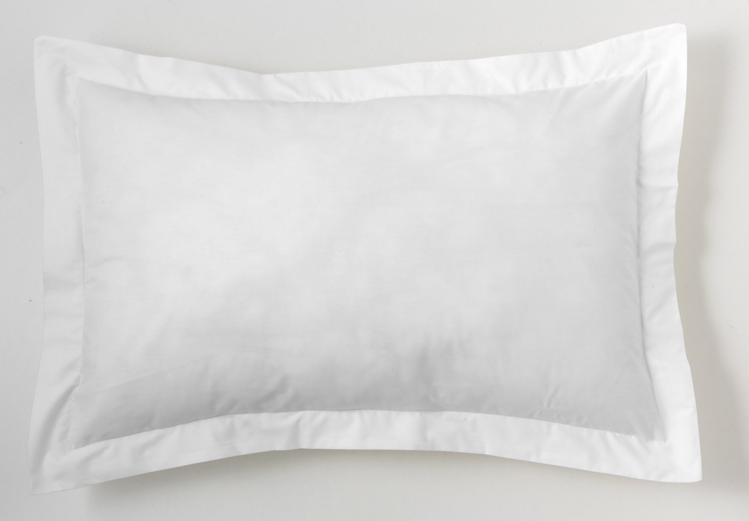 ESTELA - Plain dyed polycotton cushion cover - White - 50x75 cm - Oxford style