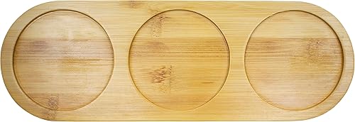 Miniatura 3 de Juego de 3 tarros de especias de cerámica de mármol con cucharas y tapas de bambú y bandeja (azul)