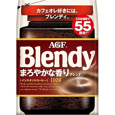 AGF ブレンディ まろやかな香りブレンド 袋 110g 【 インスタントコーヒー 】【 水に溶けるコーヒー 】【 カフェオレ 好きに 】【 詰め替え 】
