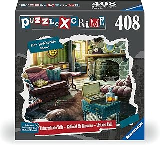 Ravensburger Puzzle X Crime - The Gift Murder - 408 Pieces Puzzle Crime Game for 1-4 Players