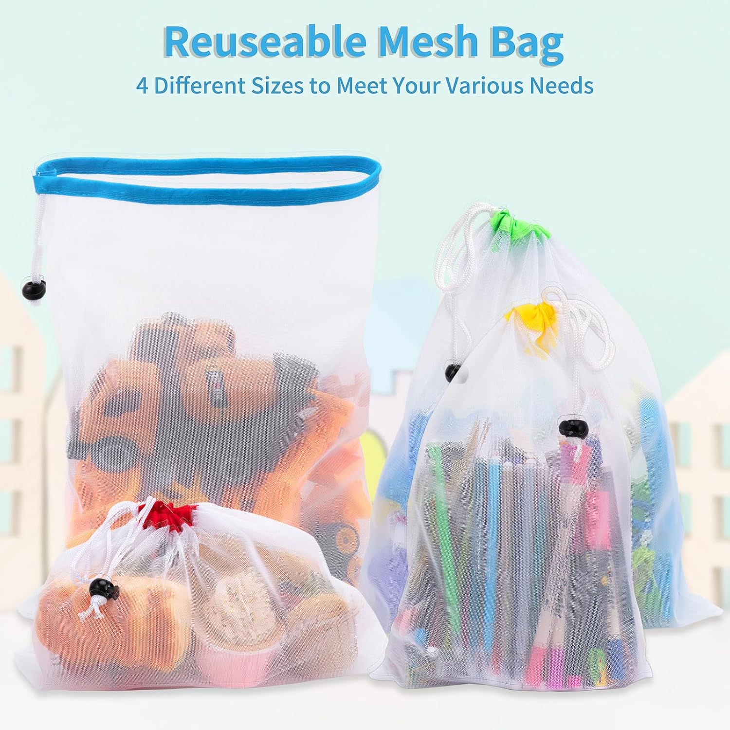 Toy Storage Organizer, 2pcs Clear Hard Shell Zipper Case Reusable for Toys, Puzzles Pieces, Building Blocks, Crafts (with 16pcs Labels and 4 Size Storage Bags)