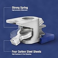 Vista 4 de WORKPRO 2-Pack 3/4'' Pipe Clamps, Wood Gluing Pipe Clamp Set with H-shaped Feet, Lightweight Cast Aluminum Quick Release Wood Clamps for