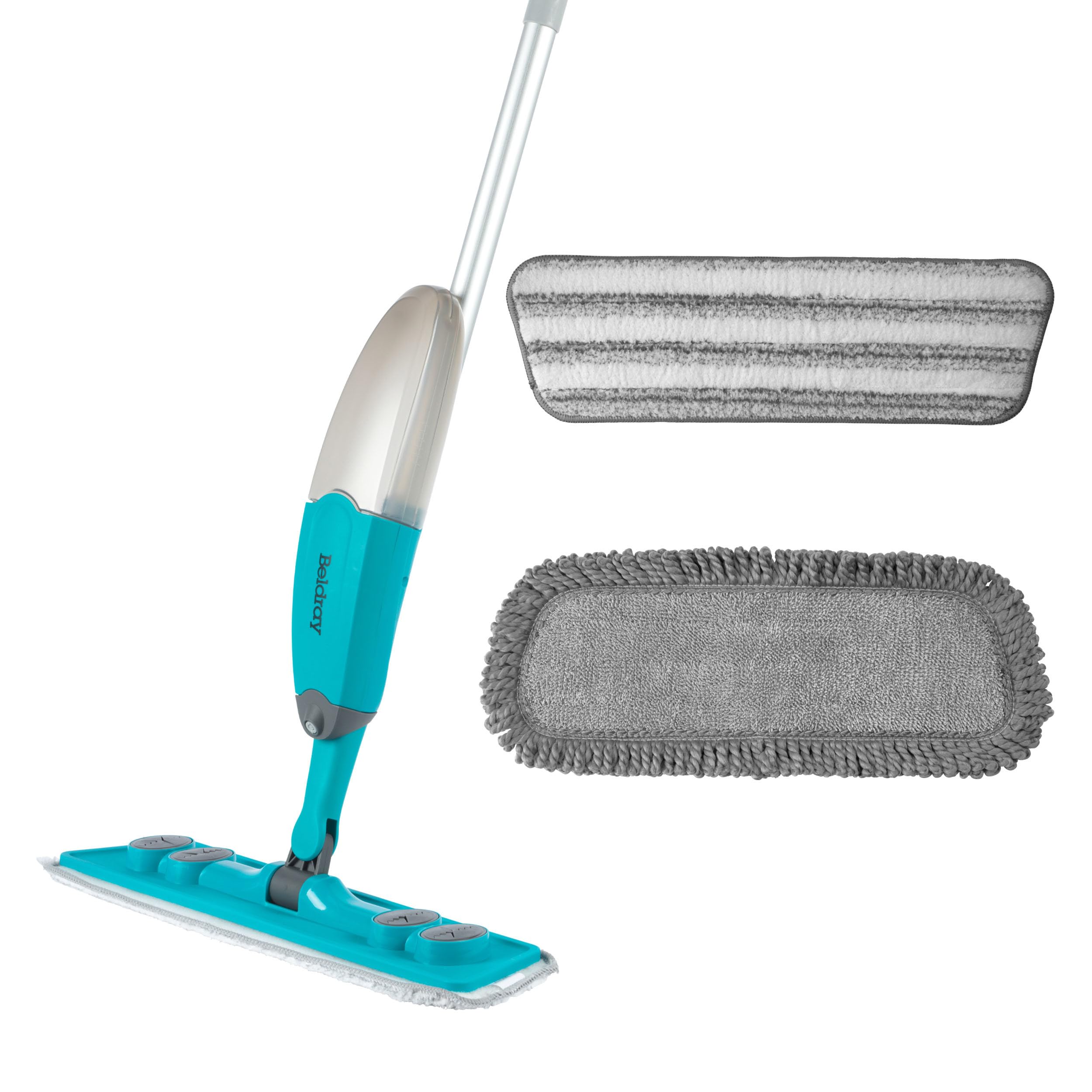 Beldray LA034245KDUFFEU7 Antibac Pet Plus serpillère en aérosol – serpillière Humide et sèche, pour Nettoyer Les sols durs en Vinyle/carrelage/Bois, tampons lavables en Machine 2 en 1, 450 ML
