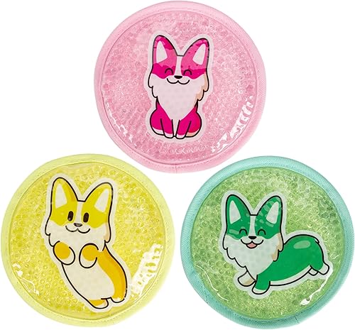 Paquetes de hielo para niños Boo Boos, paquete de 3 paquetes de hielo para bebés pequeños, paquete de perlas de gel frío y calor reutilizable para