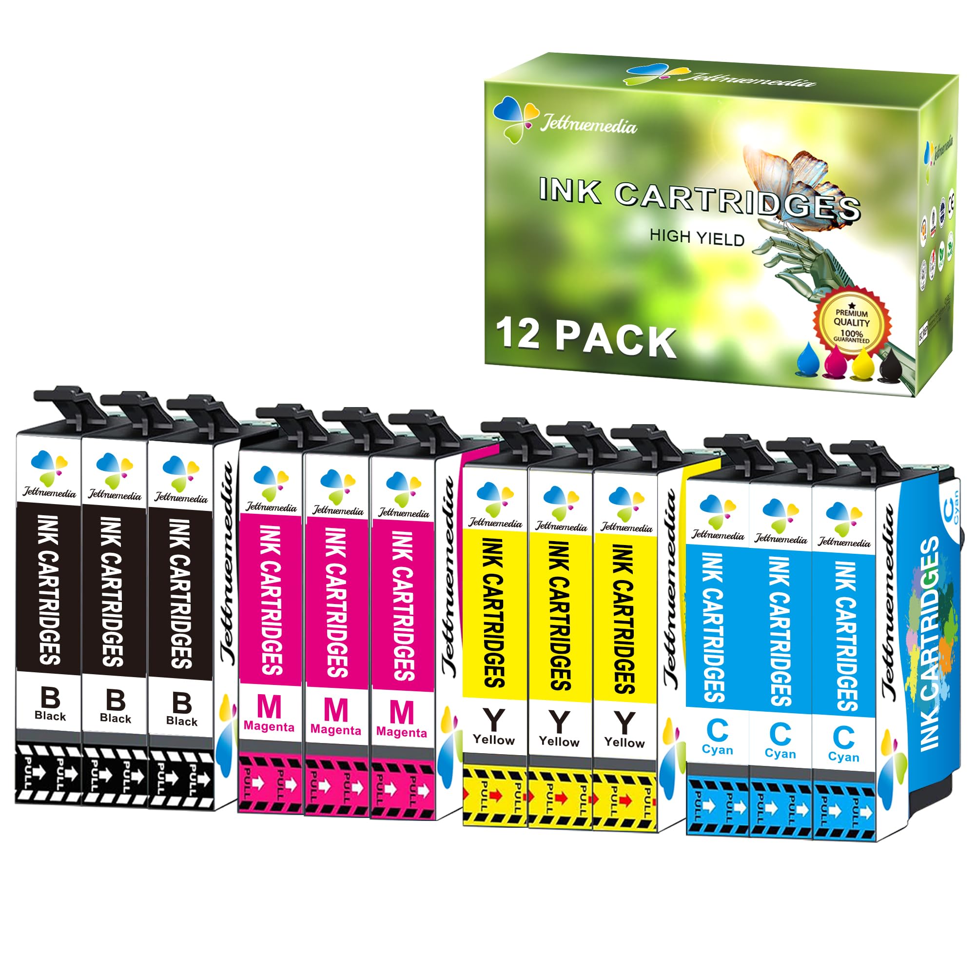 Compatibile per 604XL Cartucce d'inchiostro per XP-2200 XP-4200 WF-2930 | Compatibile per Epson Expression Home XP-3200 XP-2205 XP-3205 Workforce WF-2910DWF WF-2935 WF-2950, Confezione da 12