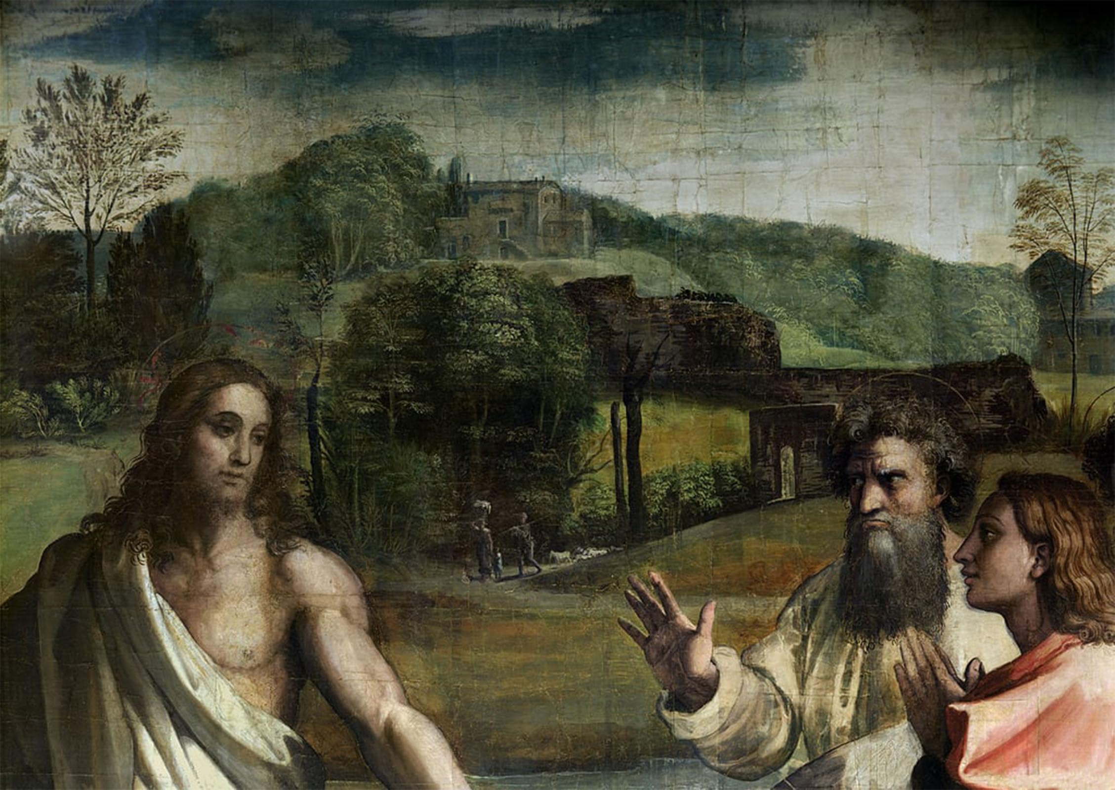 ARTXLXXBN Famous Art Print Poster Vintage Wall Art Christ's Charge to St Peter by Raffaello Sanzio Raphael Canvas Art Poster for Home Decor 60x90cm