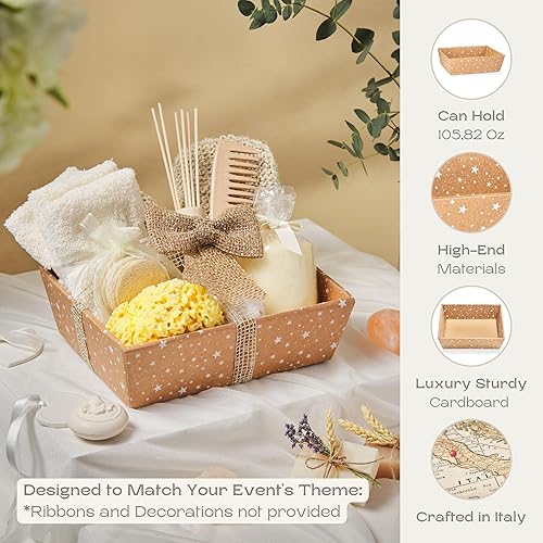 Miniatura 3 de Boxes Craftory Paquete de 5 canastas de regalo resistentes fabricadas en Italia  Cestas para regalos vacías, ideales para cesta de fiesta, cesta de