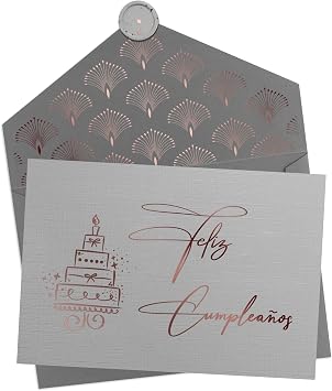 Joli Coon Tarjeta cumpleanos con sobre y un sello de cera - Feliz cumpleanos - Tarjeta felicitacion cumpleanos