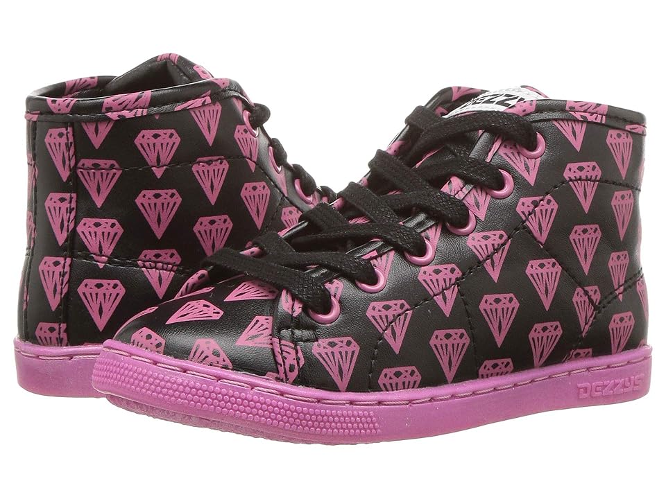 

Dezzys Myakin-2 (Toddler/Little Kid/Big Kid) (Diamante Pink/Black) Girl's Shoes