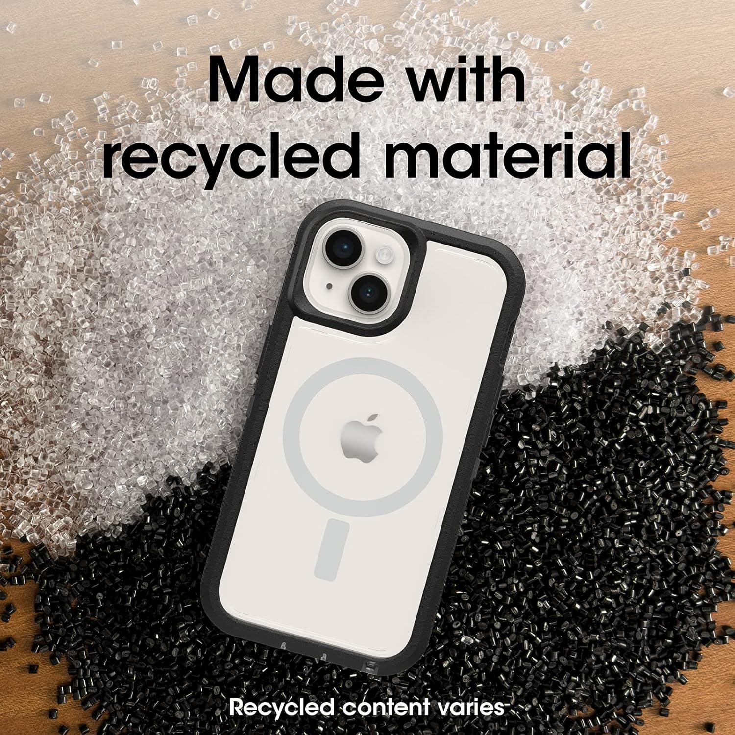 OtterBox iPhone 14 & iPhone 13 Defender Series XT Case - Black Crystal, Screenless, Rugged, Snaps to MagSafe, Lanyard Attachment