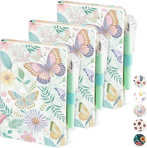 Miniatura 103 de Cuaderno pequeño de cuero con bolígrafo para escribir mujeres, con bolsillo pequeño, minibloc de notas forrado para viajes y trabajo, cuaderno de 3