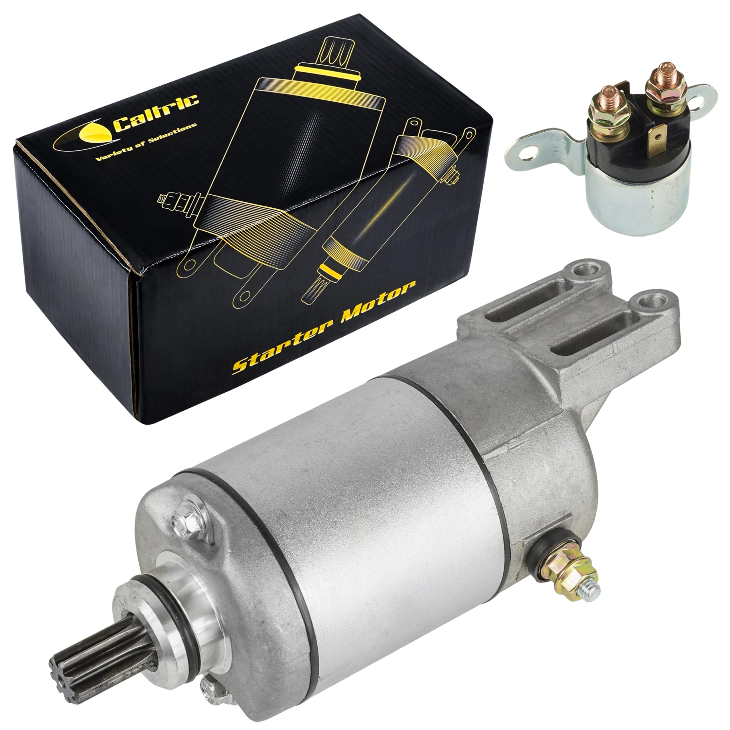 Caltric Starter & Solenoid Relay Compatible with Bombardier Can Am Outlander 330 STD 2x4 4x4 2004 2005/400 MAX 2004 2005 2006