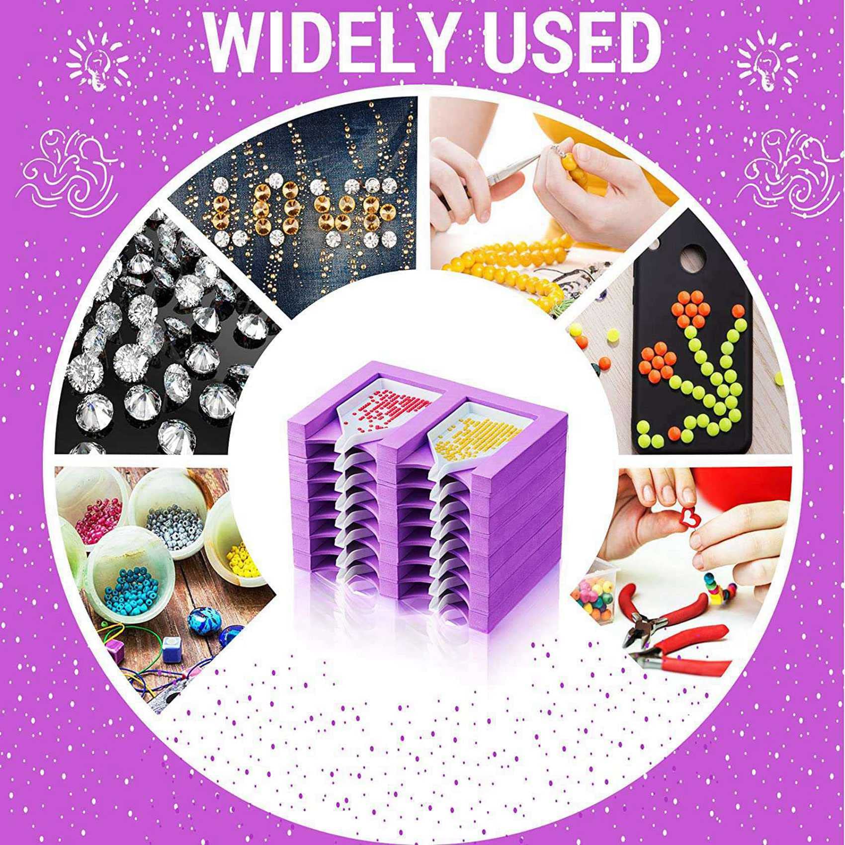 Hndhbfgrt 64 Slots Painting Tray Organizer Painting Accessories Tray Painting Tools Kits Organizer