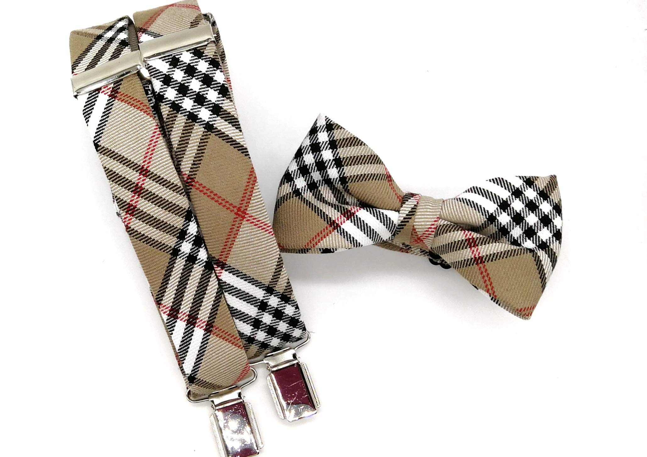 Conjunto Pajarita y Tirantes Beige para Hombre - Niño