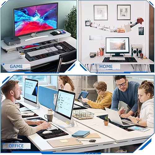 Miniatura 6 de Almohadilla de teclado antideslizante súper grande de tecla rápida, con patrón de atajos de software de oficina, teclado antideslizante súper