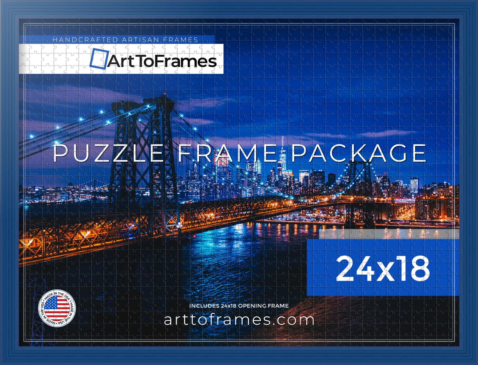 Amazon.com - ArtToFrames 24x18 INCH/61x46 CM Blue Frame for 300