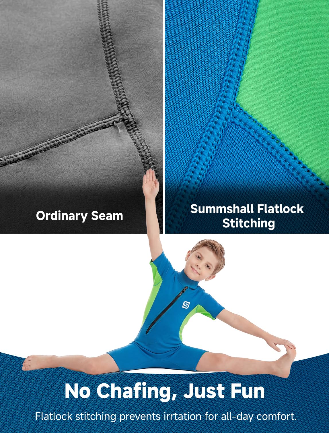 Muta per bambini, 2 mm, per ragazze e ragazzi, costume da bagno in neoprene termico caldo protezione solare con cerniera frontale ultra elasticizzata muta per sport acquatici - 4