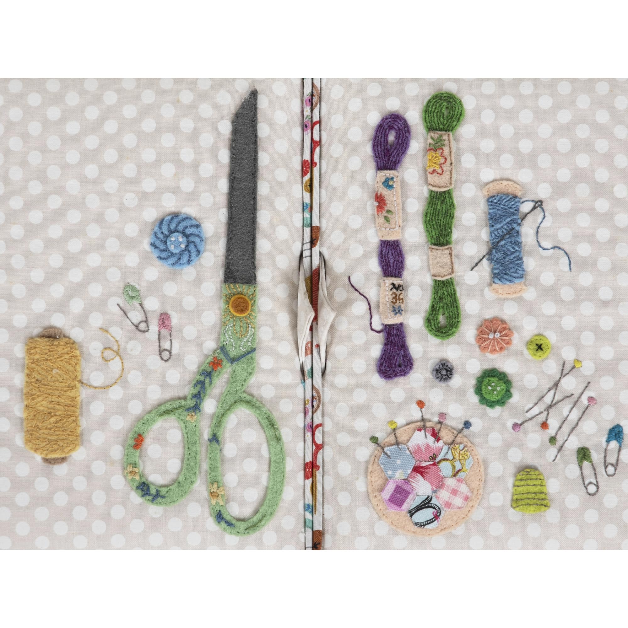 Hobby Gift Grande boîte de rangement pour l’artisanat de couture à double couvercle, appliqué, brodé, Haby Notions