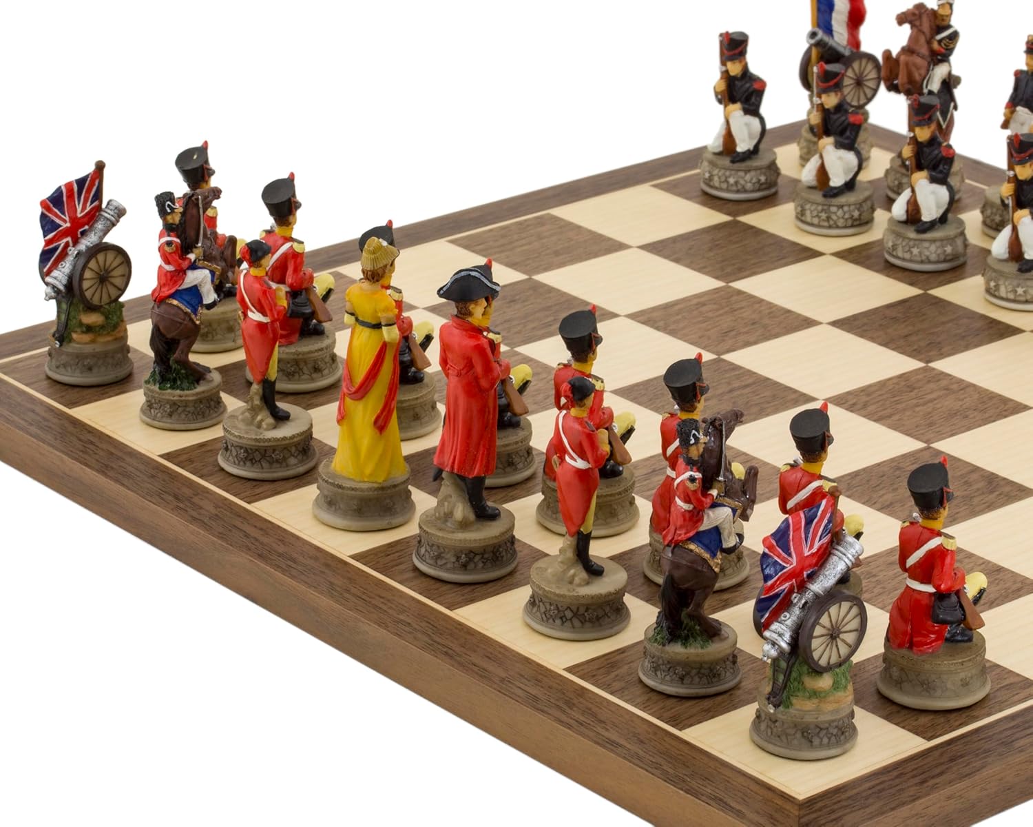 Battle of waterloo Hand painted themed Chess set by Italfama