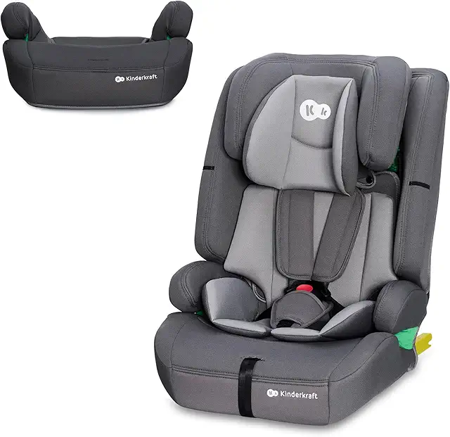 Kinderkraft SAFETY FIX2 I-SIZE Car Seat 9-36 kg with Isofix, Grey