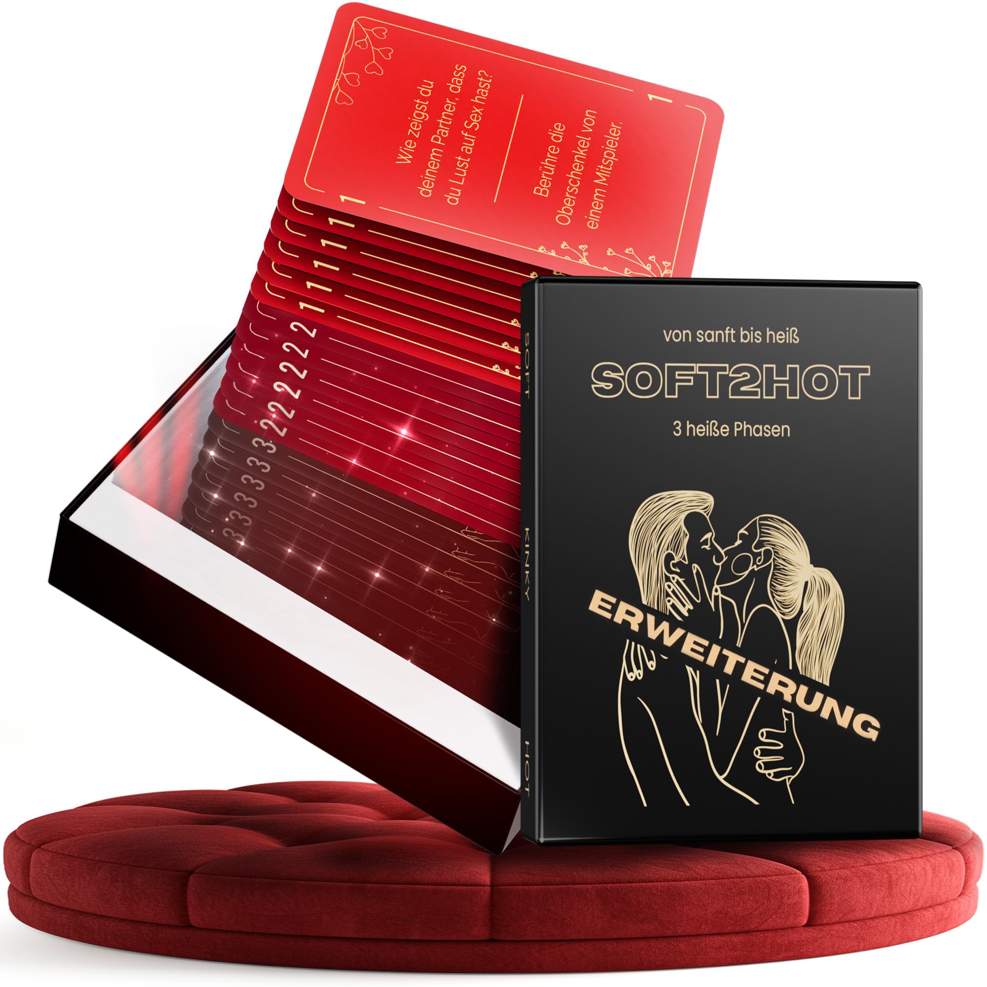 Soft2Hot – Erweiterung | 96 Neue Aufgaben | Sexspiel ab 18+ | Erweiterung zum Original oder als eigenständiges Erotikspiel | Kartenspiel für Paare & Gruppen | Geschenkidee für Erwachsene