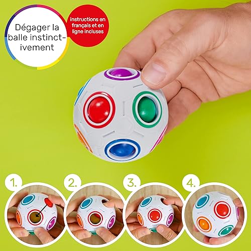 Miniatura 8 de CUBIDI Bola de arcoíris original juguete de viaje para niños y niñas de 5 años regalo para cumpleaños Navidad Pascua juguetes educativos para niños