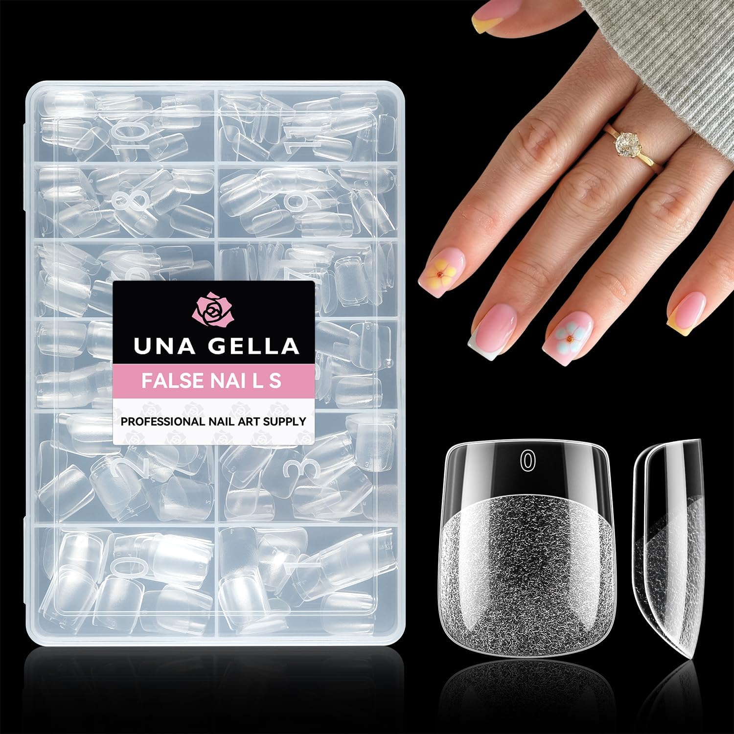 UNA GELLA NAIL TIPS 216Pcs 12Size