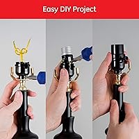 Vista 4 de Power Gear Enchufe de 3 vías, giro para ajustes bajos, medios y altos, para lámparas de pie y mesa, proyecto de bricolaje, listado UL, negro, 18275