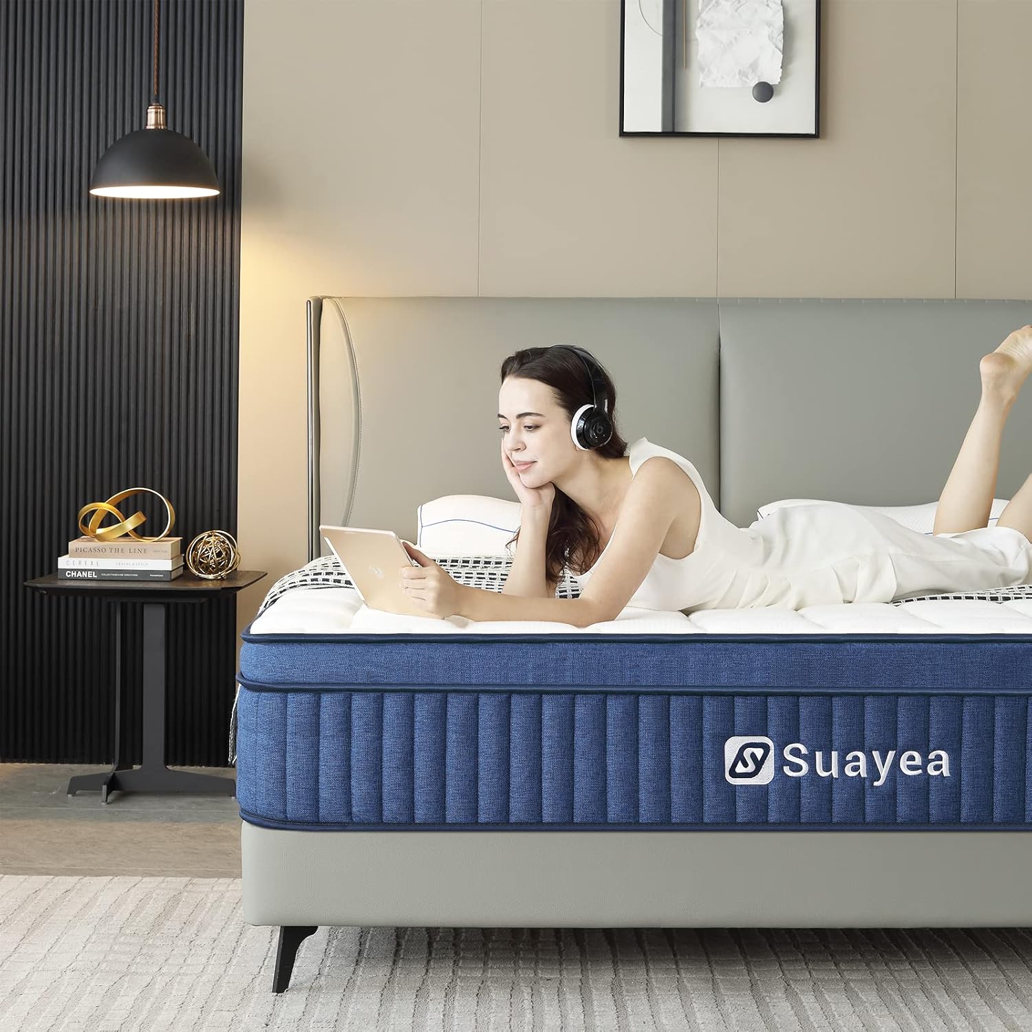 SUAYEA King Mattress, King Size Mattress in a Box, 12 Inch