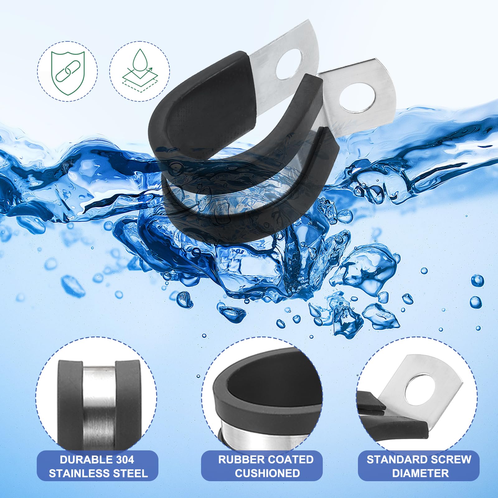 PATIKIL 20mm (3/4") Cable Clamps - Image 3
