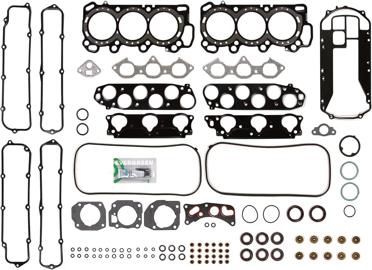 MA-5741120863-3 Full Gasket Set Bearings Rings Compatible With/For 01-04 Acura Honda 3.5L SOHC J32A1 J32A2 J35A3