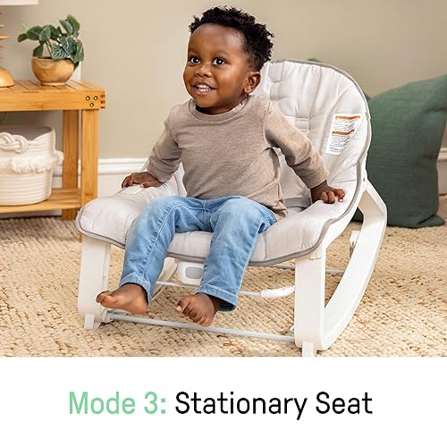 Miniatura 4 de Ingenuity Keep Cozy 3 en 1 Grow with Me - Asiento vibratorio para bebé y balancín de bebé a niño pequeño, 0-30 meses hasta 40 libras (Linden)