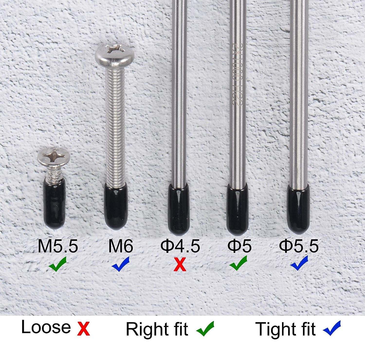 Kit Cappucci Terminali In Gomma Cobee - 40 Pezzi Per Bulloni, Viti E Tubi (3mm/6mm/9mm/12mm) - Foto 3
