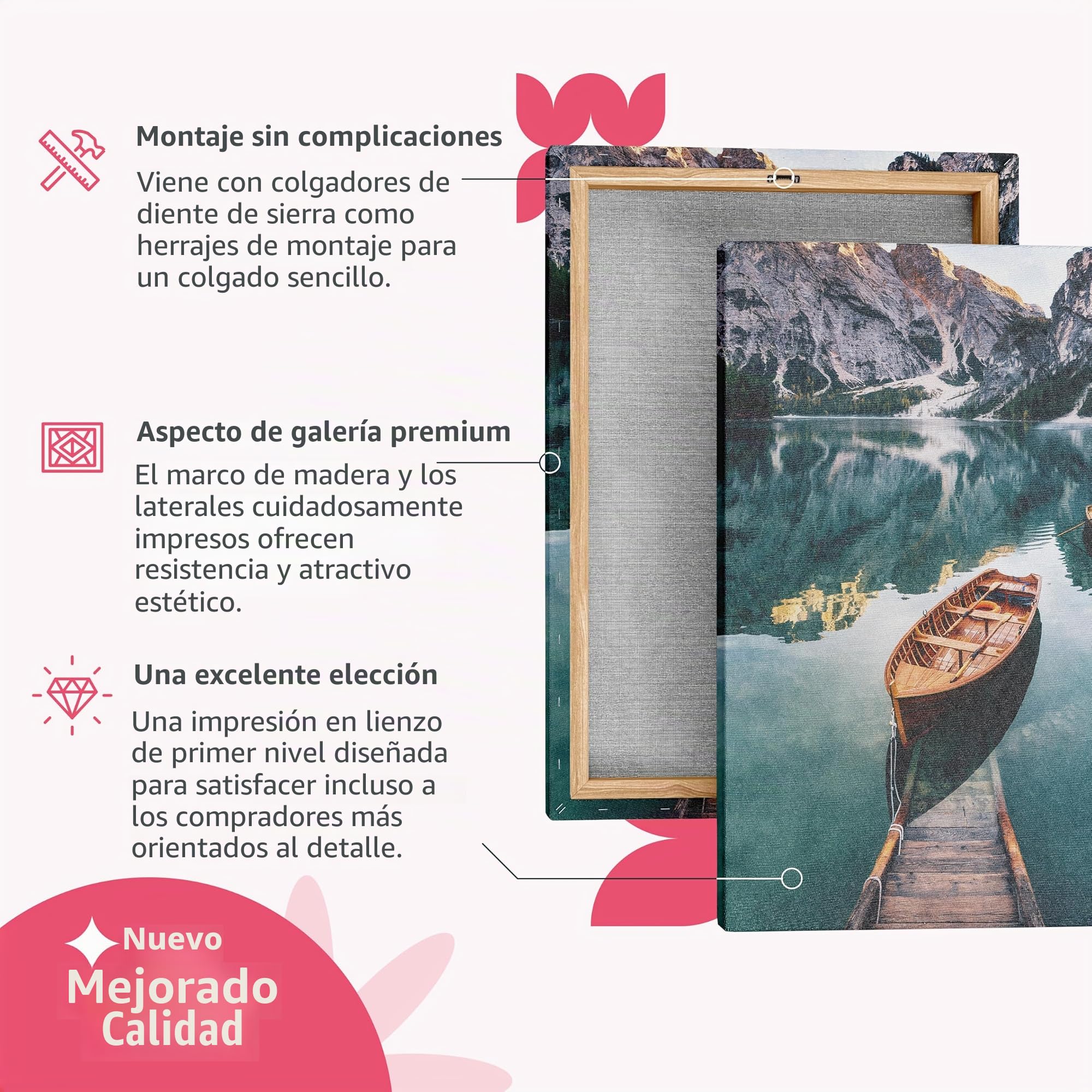decomonkey Cuadro Lienzo Mar Playa puesta de sol 200x100 cm 5 piezas | Impresión sobre material tejido no tejido, decoración de cuadro de pared, gráfica fotográfica, para salón, Paisaje, diseño 32