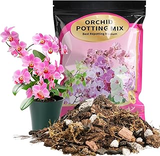 Orchid Potting Mix with Orchid Bark 1QT - New Upgraded Formula for Superior Drainage & Breathability | Premium Soil for Healthy Roots