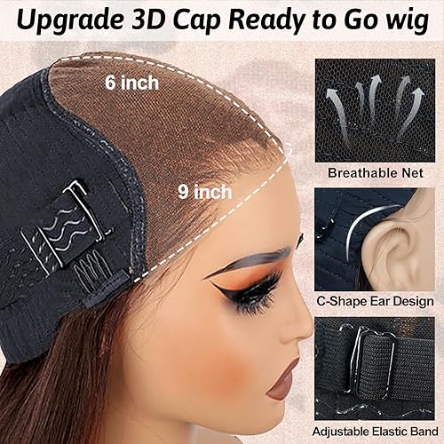 Miniatura 4 de Peluca de cabello humano 613 con encaje frontal, densidad del 200%, rubio, sin pegamento, precortada, 7 x 5, cierre HD, peluca rubia de cabello