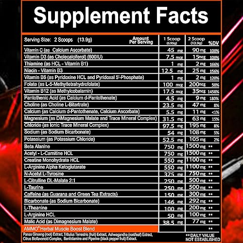 Miniatura 4 de AMMO  Energy Reloads - Polvo para preentrenamiento, 300 mg de cafeína, cero azúcar, aminos vitales y electrolitos, sin sabores ni colores