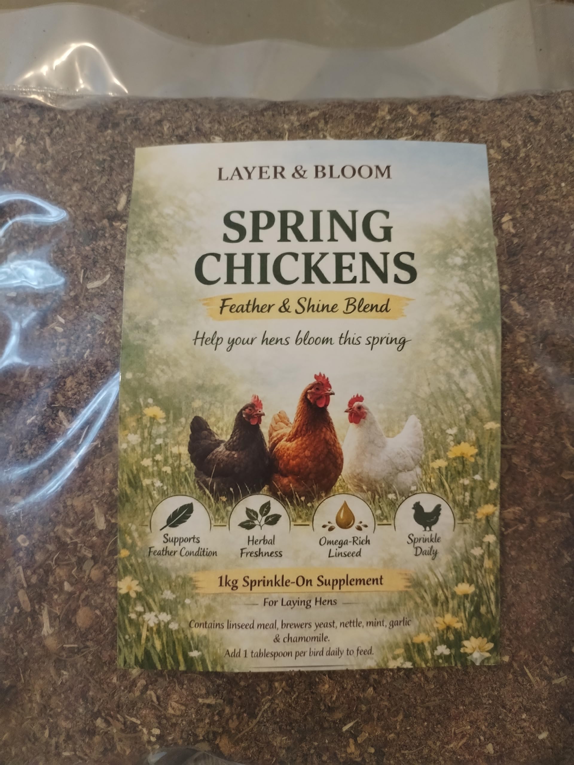 1kg Chicken Vitamin & Egg Boost Supplement – Supports Laying, Feather Growth & Recovery After Winter