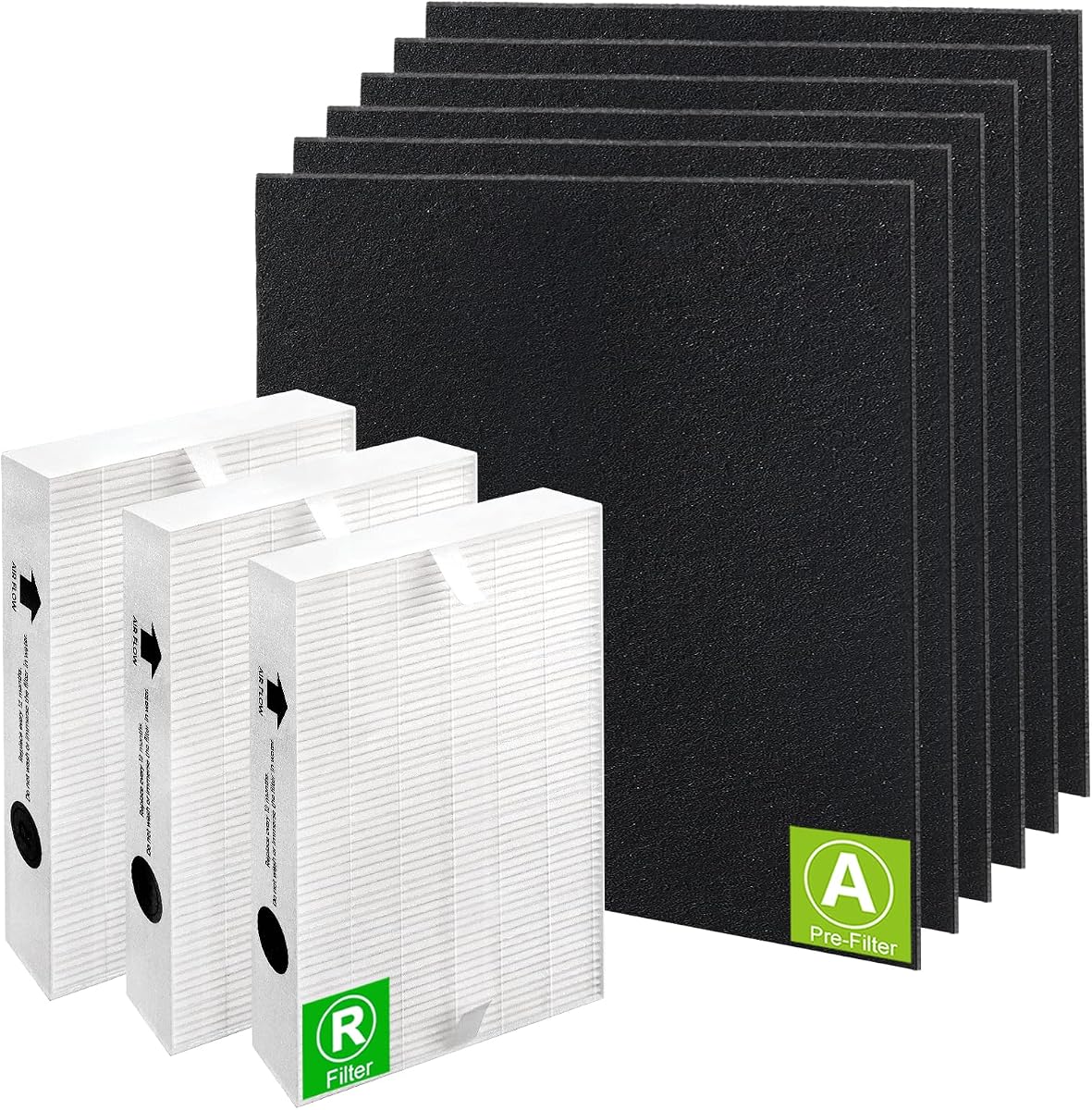 3 Pack HPA300 Filter R Replacement for Honeywell Air Purifiers Filter HPA300 HPA200 HPA100 Series &Filter R-Replace HRF-R3 & HRF-R2 &HRF-R1&HRF-AP1-6 Pack Activated Carbon Pre-Filter by Blutoget