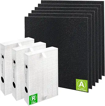 3 Pack HPA300 Filter Replacement for Honeywell Air Purifiers - Includes Activated Carbon Pre-Filters
