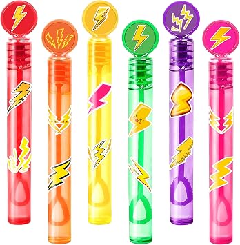 Lightning Bolt Party Favors for Kids 24PCS Mini Bubble Wands