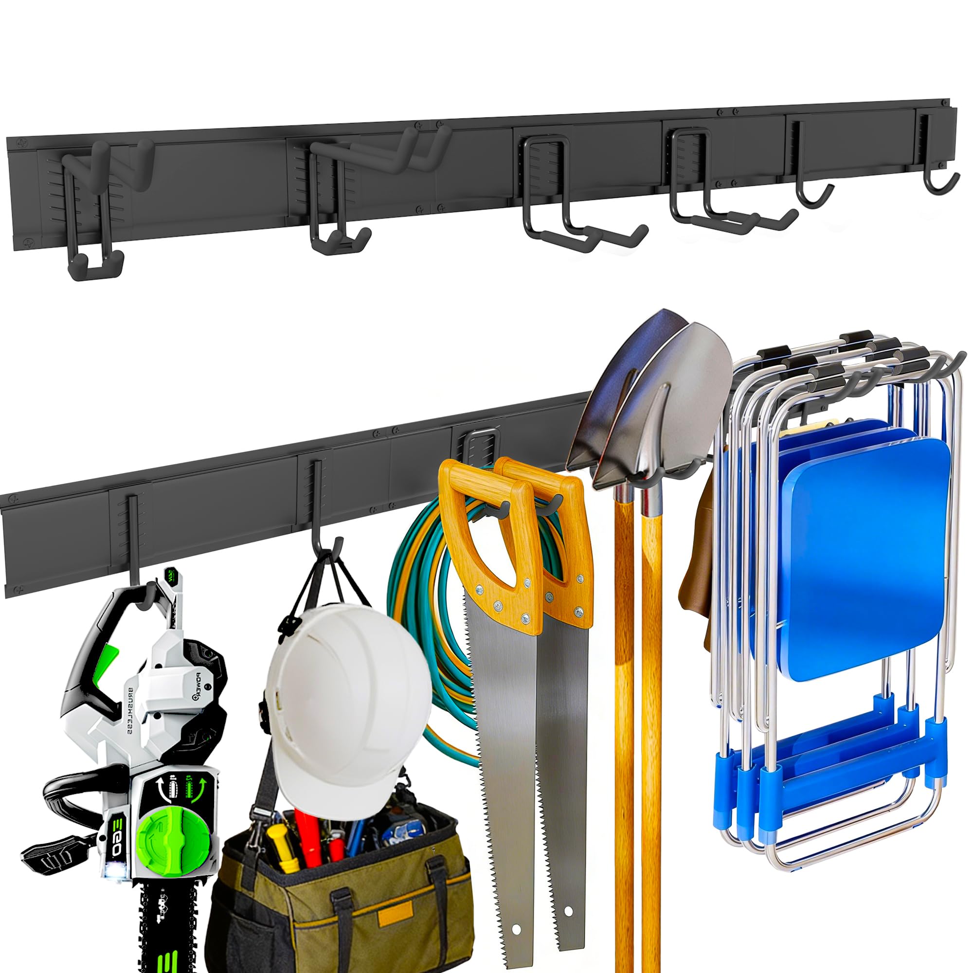 Ultrawall Garden Tool Organizer, 48 Inch Garage Tool Organizer Wall Mount, Heavy Duty Steel Wall Holders for Tools, 400lb Weight Capacity