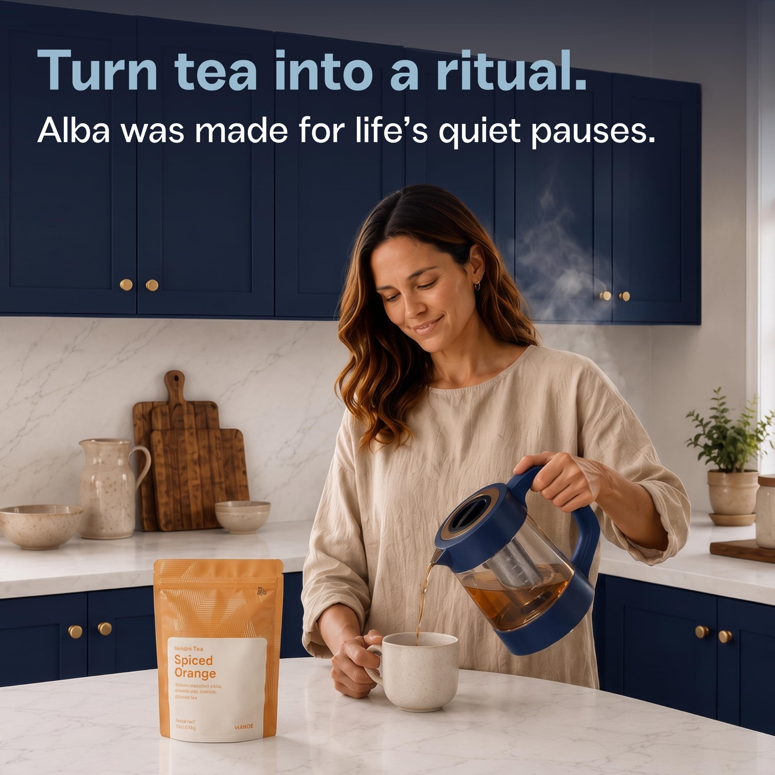 Viante Alba Electric Tea Kettle - Stainless Steel -10