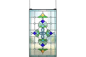 Yogoart Stained Glass Transom Window Panel