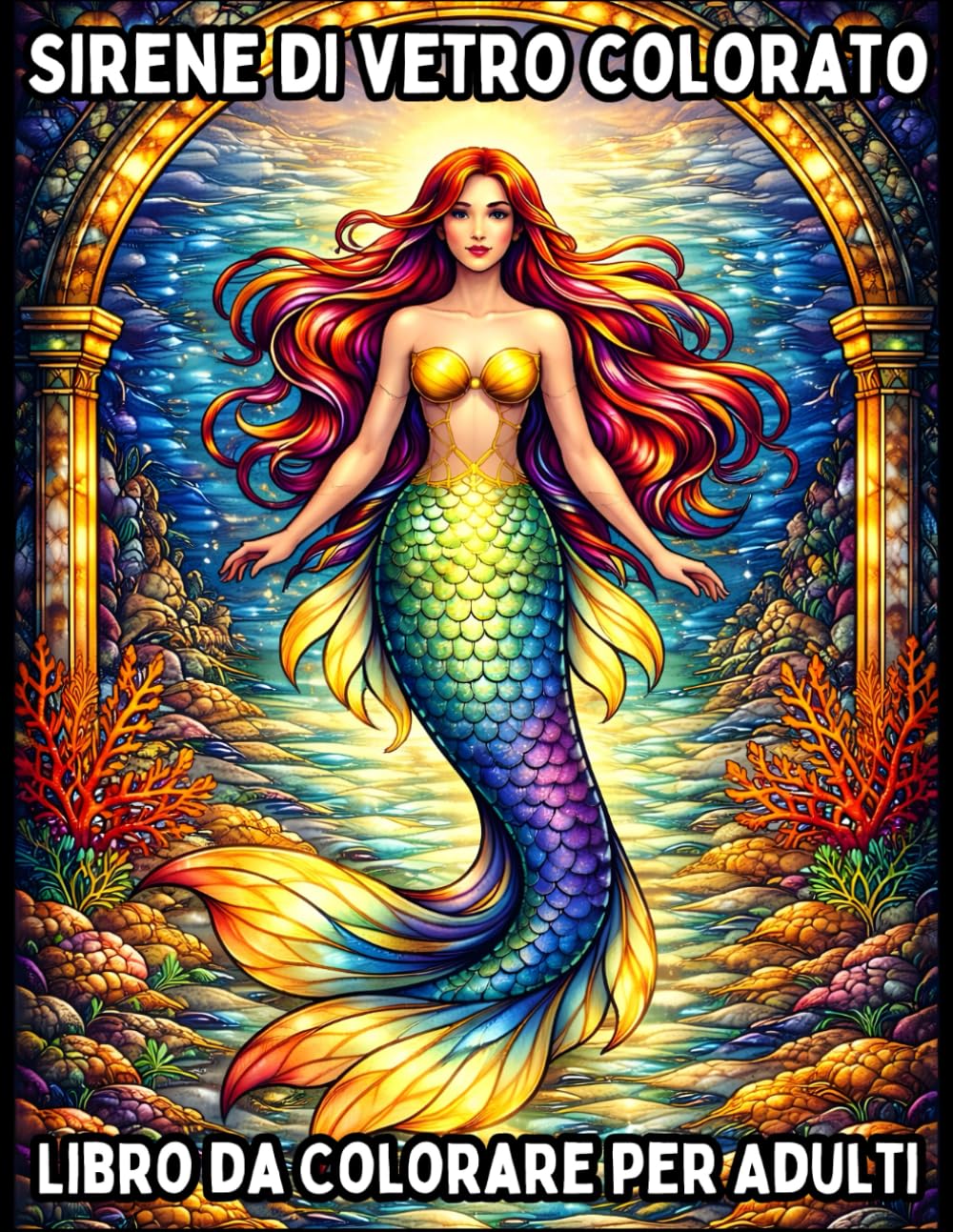 Sirene di vetro colorato: Libro da Colorare per Adulti
