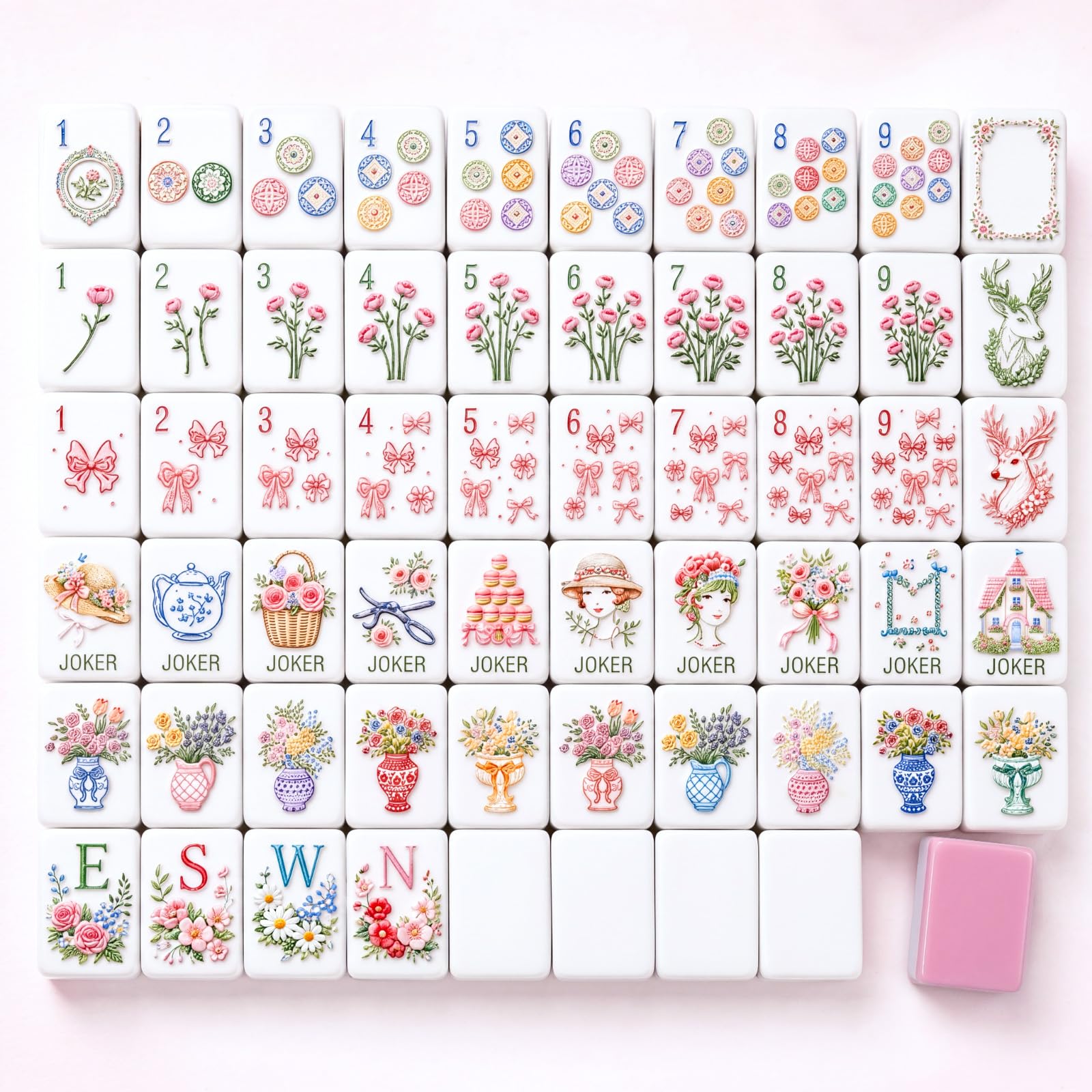 Thenshop 160 Pcs American Mahjong Tiles 1.2 Inch, Vintage — image 1