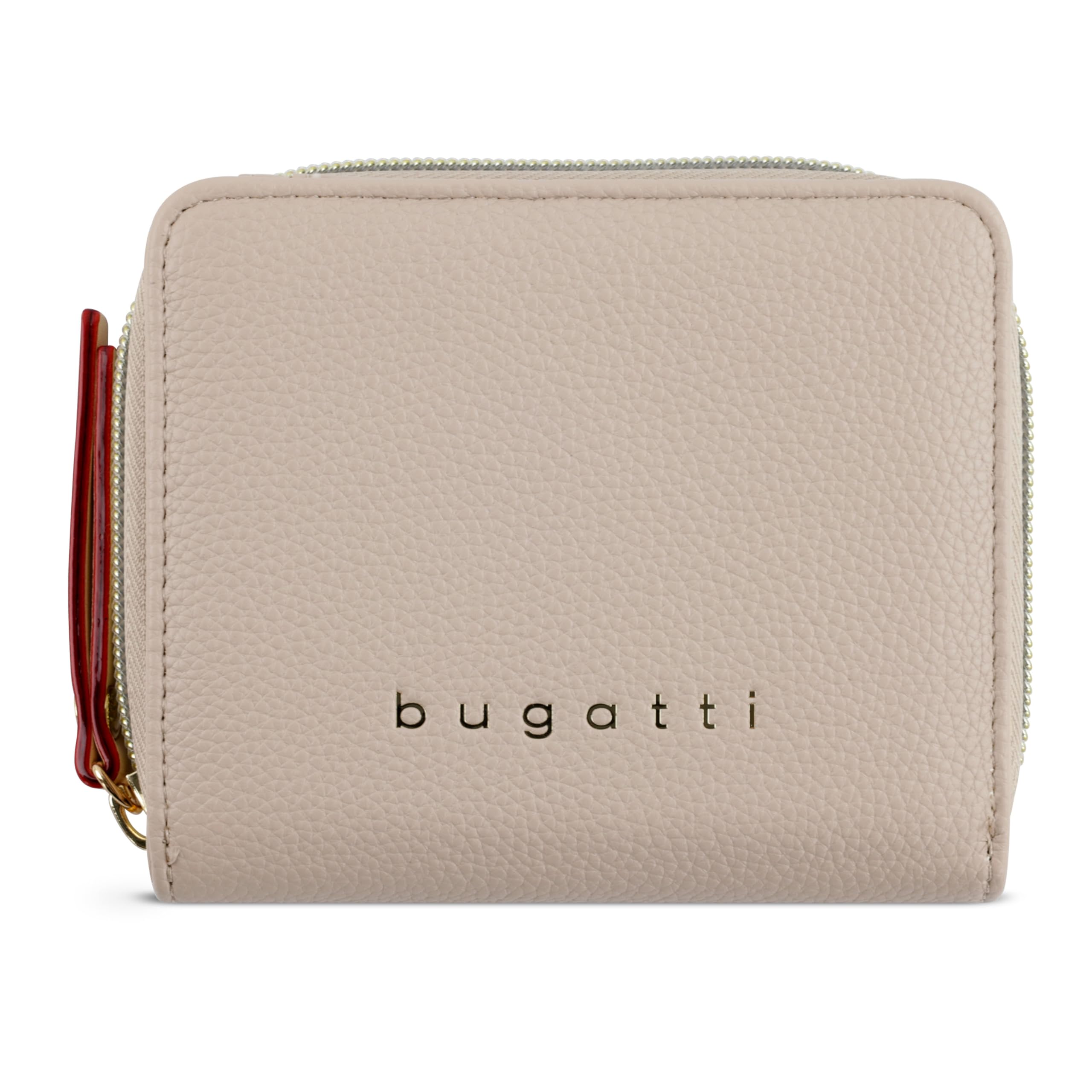 bugatti Ella portafoglio piccolo da donna, portamonete in pelle sintetica, portafoglio da donna, beige