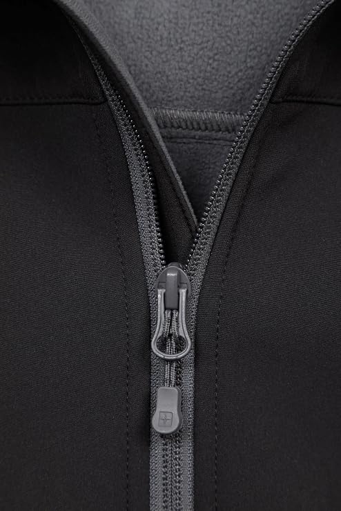 Mountain Warehouse Exodus Mens Lightweight Softshell Jacket | Adjustable Fit & Hooded Wind & Water Resistant, Breathable Coat with Bonded Fleece Lining for Warmth, For Light Rain, Walking