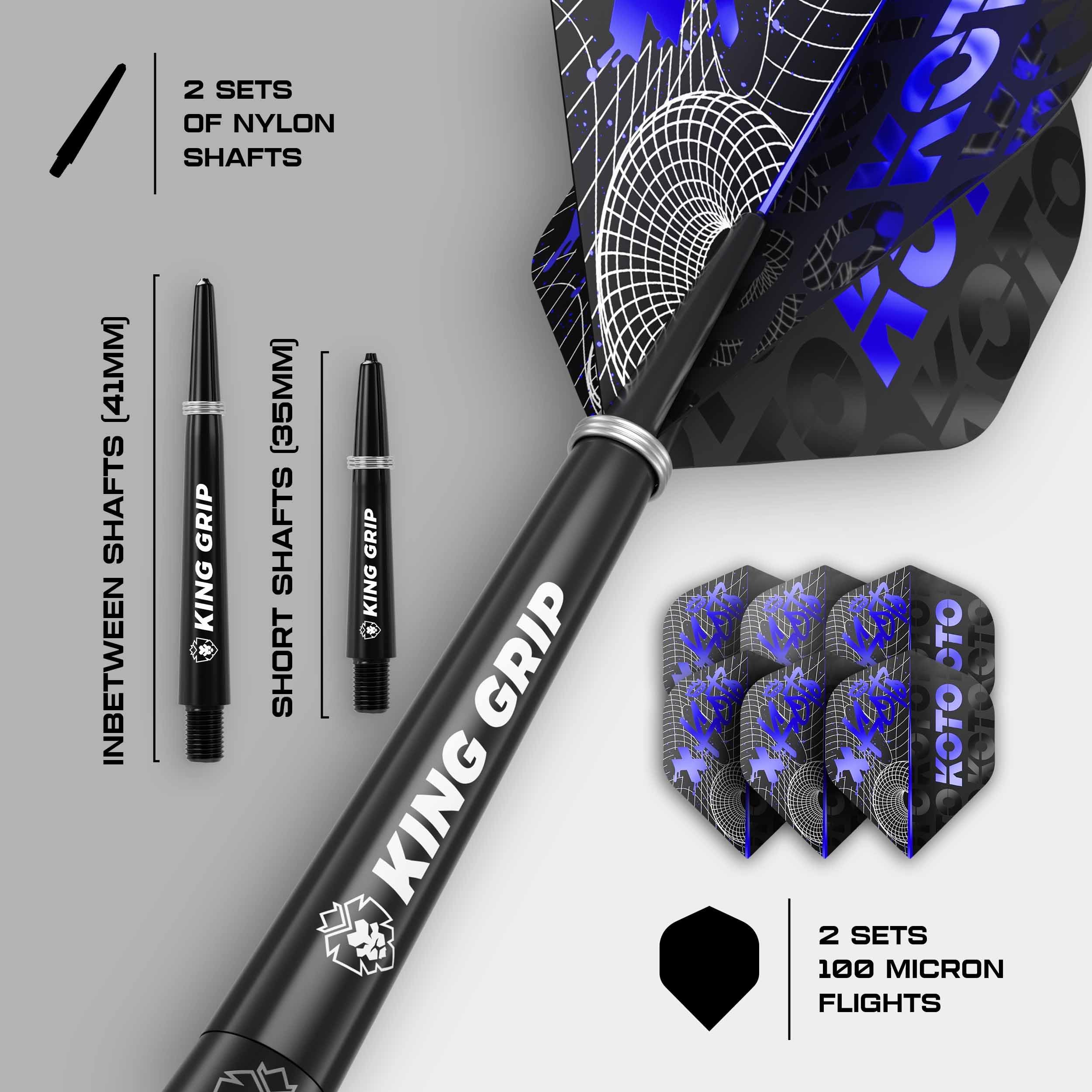 Lotki KOTO Imperial Black Blue 80% Tungsten Darts
